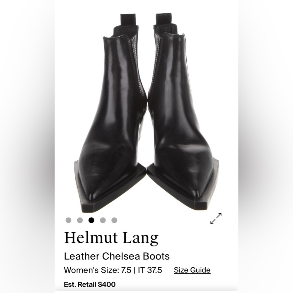 Helmet Lang black Chelsea cowboy boots. Euro size 37.5
